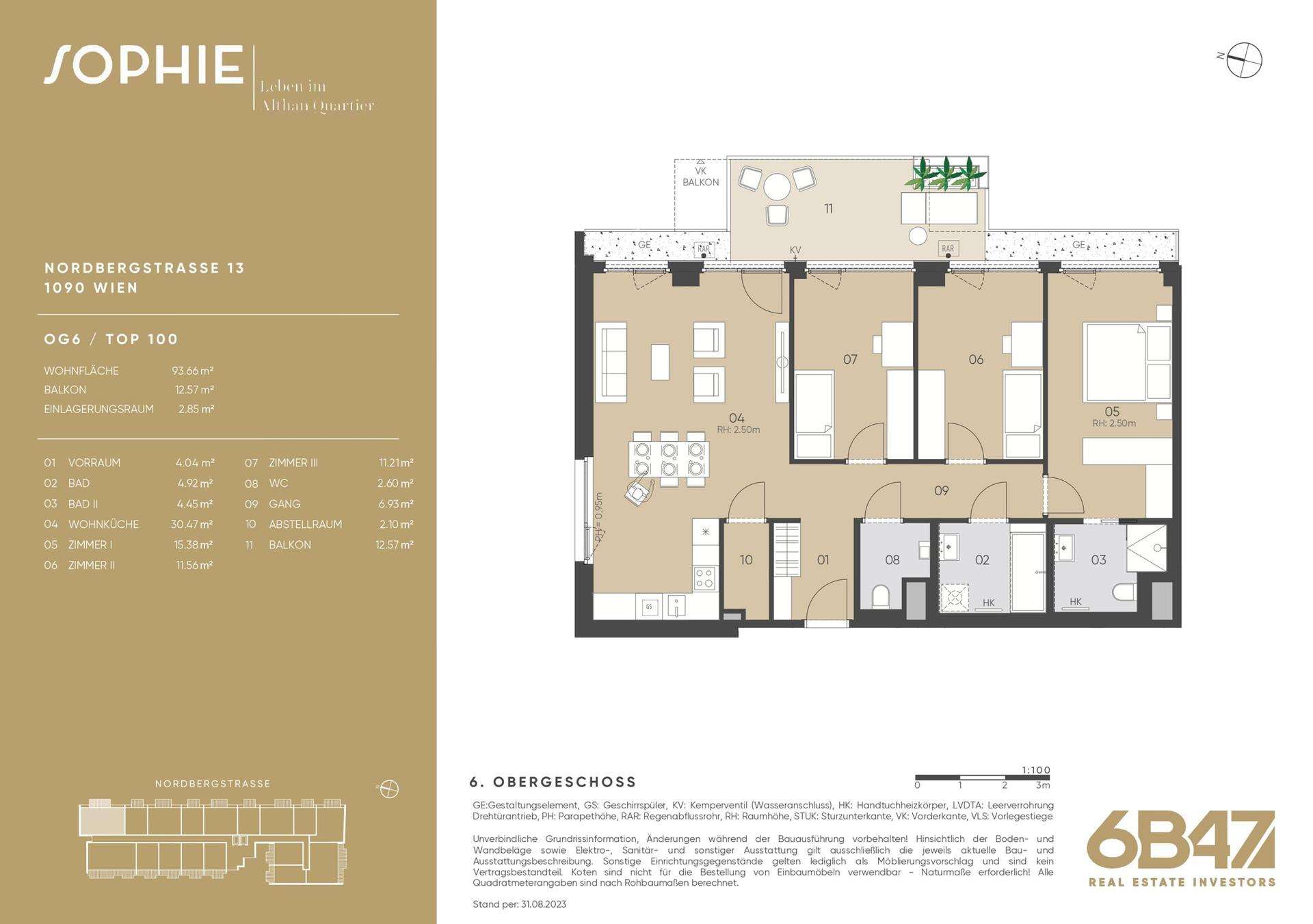 Geräumige und WG-taugliche 4-Zimmer-Neubauwohnung inkl. Abstellraum & mit Balkon - Nähe U4 Friedensbrücke