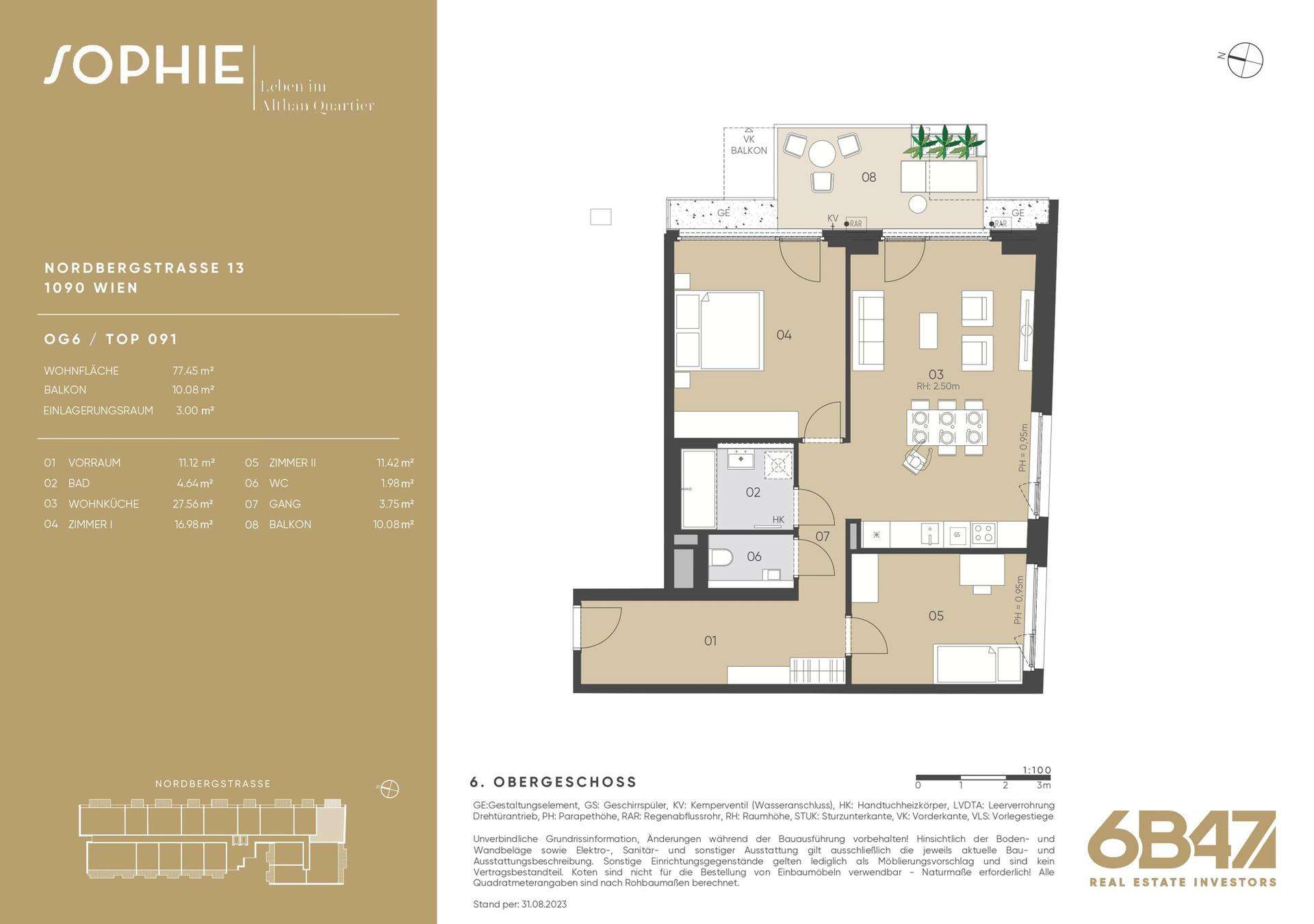 Hochwertige 3-Zimmer-Neubauwohnung mit Balkon - Nähe U4 Friedensbrücke