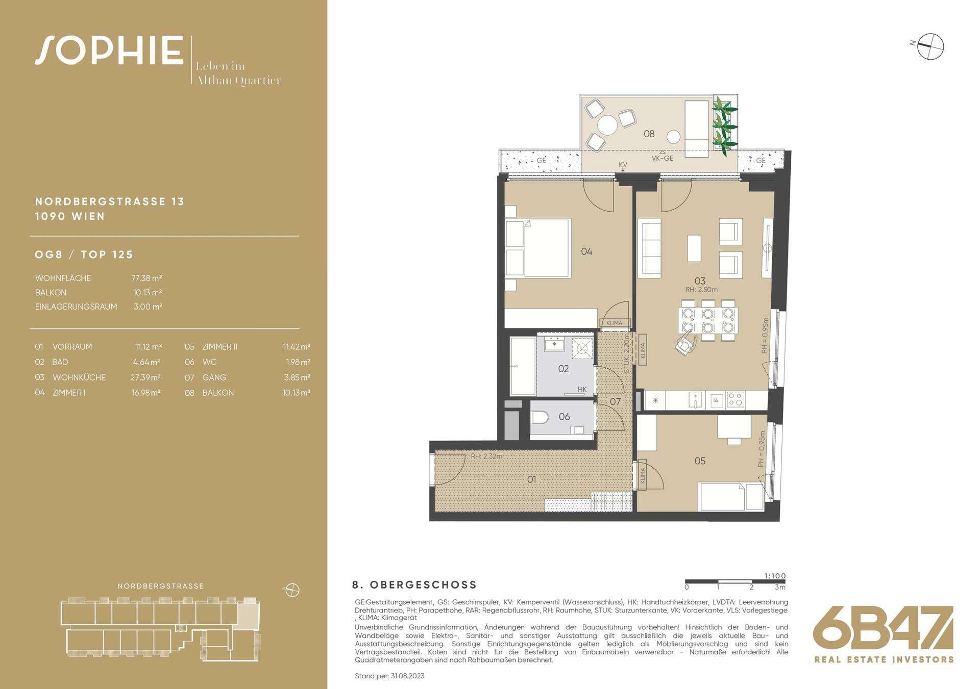 Hochwertige 3-Zimmer-Neubauwohnung mit Balkon - Nähe U4 Friedensbrücke