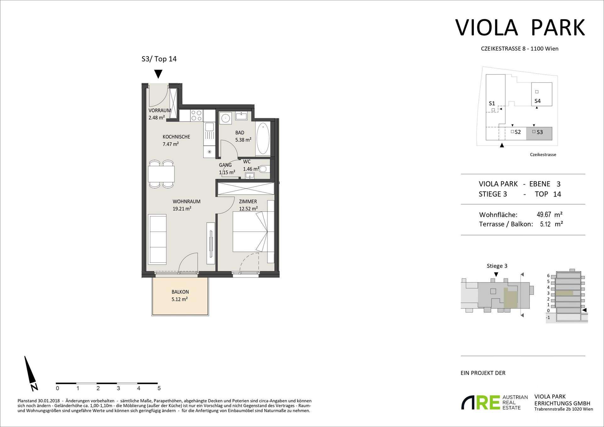 2-Zimmer Wohnung mit Balkon - Nahe U1 Altes Landgut