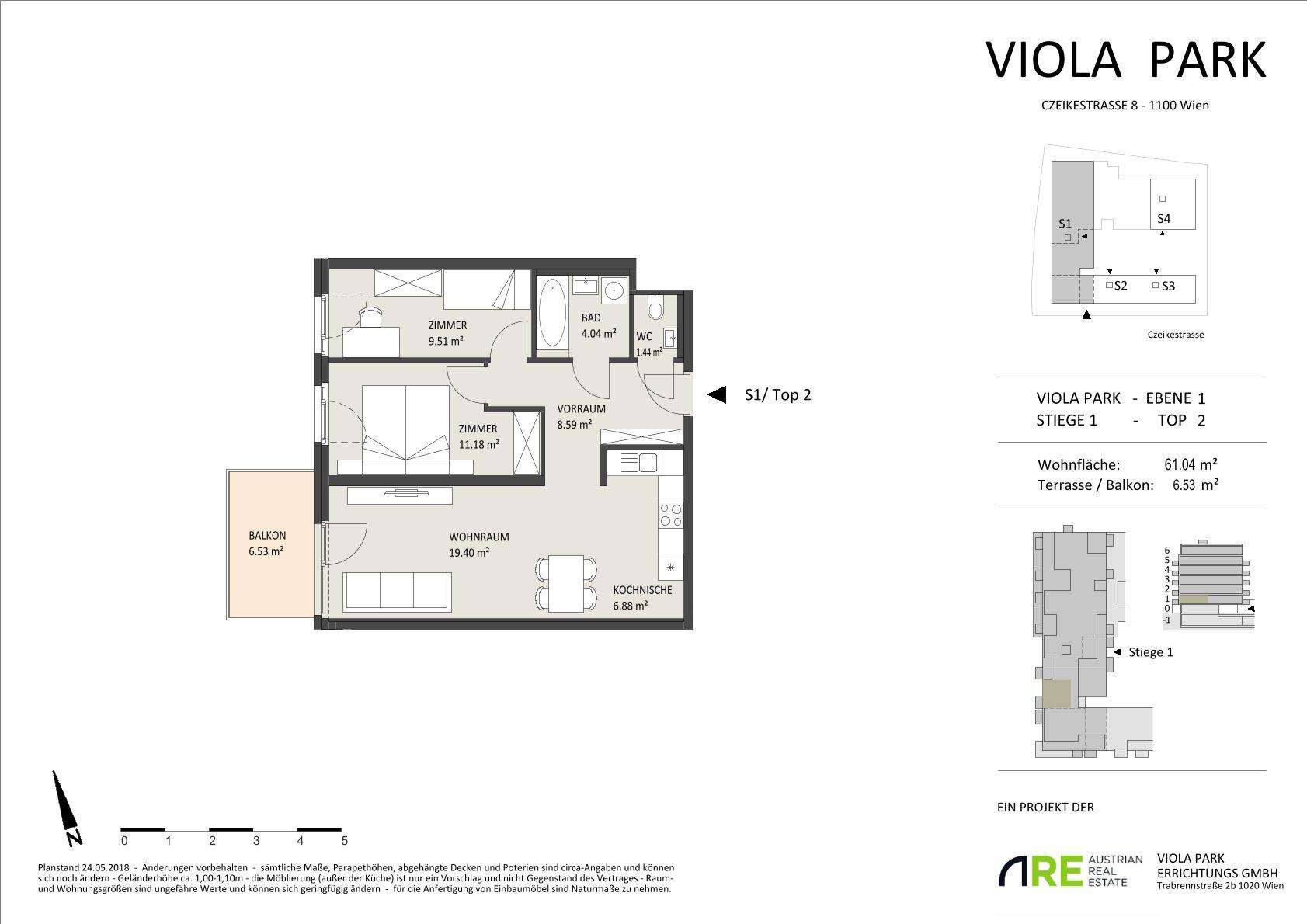 3-Zimmer Wohnung mit Balkon - Nahe U1 Altes Landgut