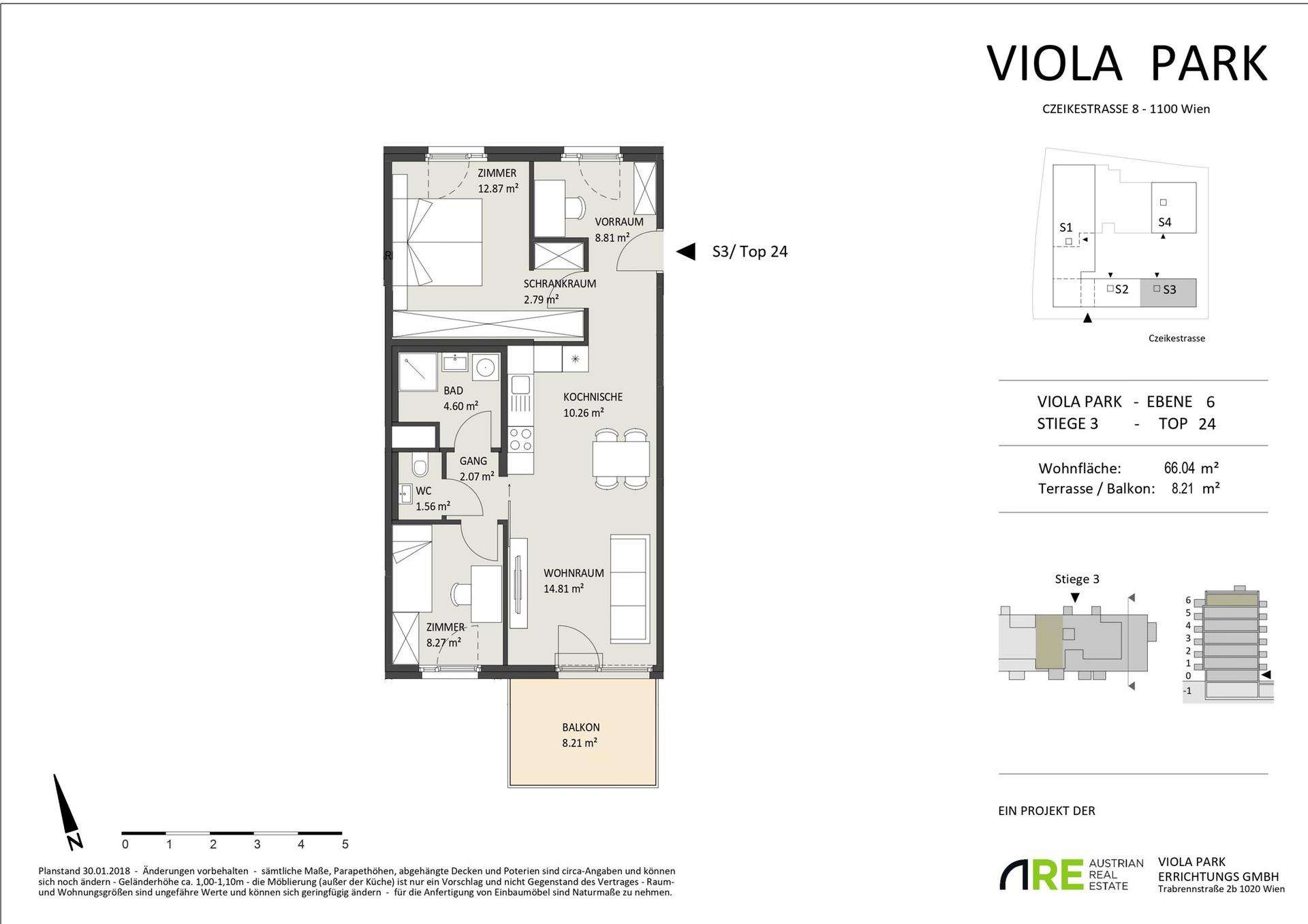 3-Zimmer Wohnung mit Balkon - Nahe U1 Altes Landgut