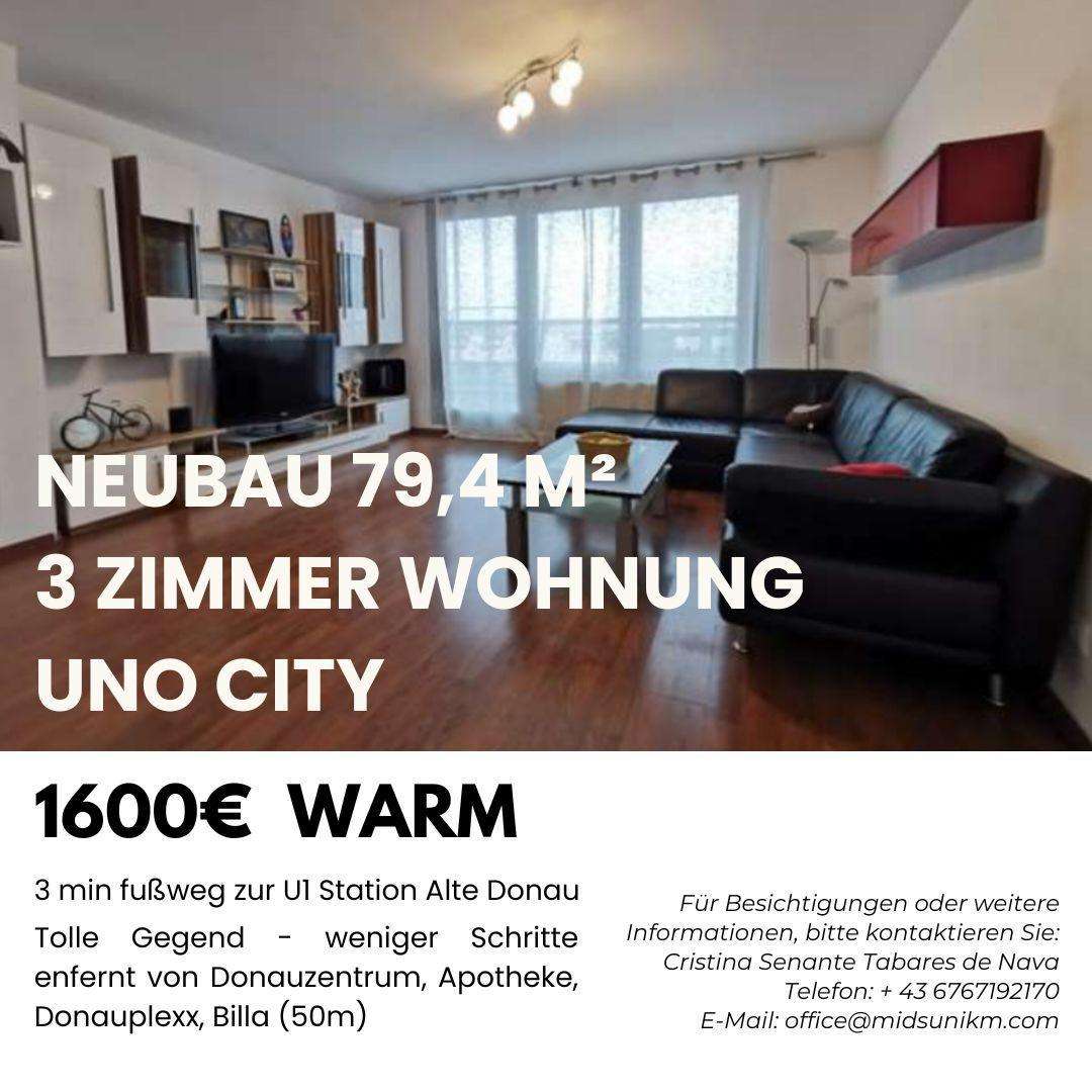 3-Zimmer-Wohnung – Top-Lage an der Alten Donau/UNO City