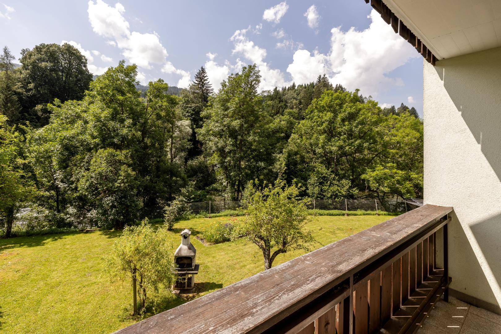 Blick von der Loggia zur Mur Richtung Südwesten