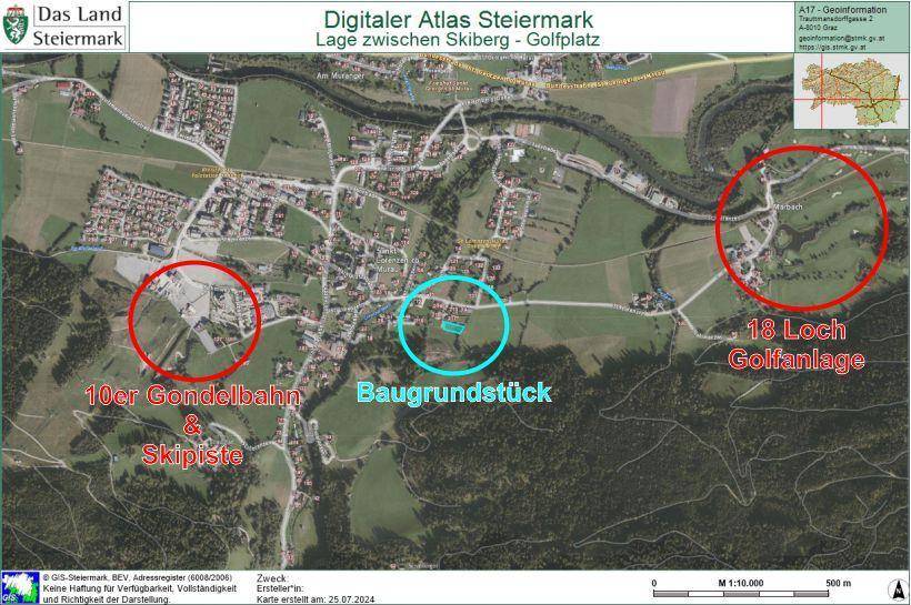 Lage zwischen Skiberg & Golfplatz_Grundstück