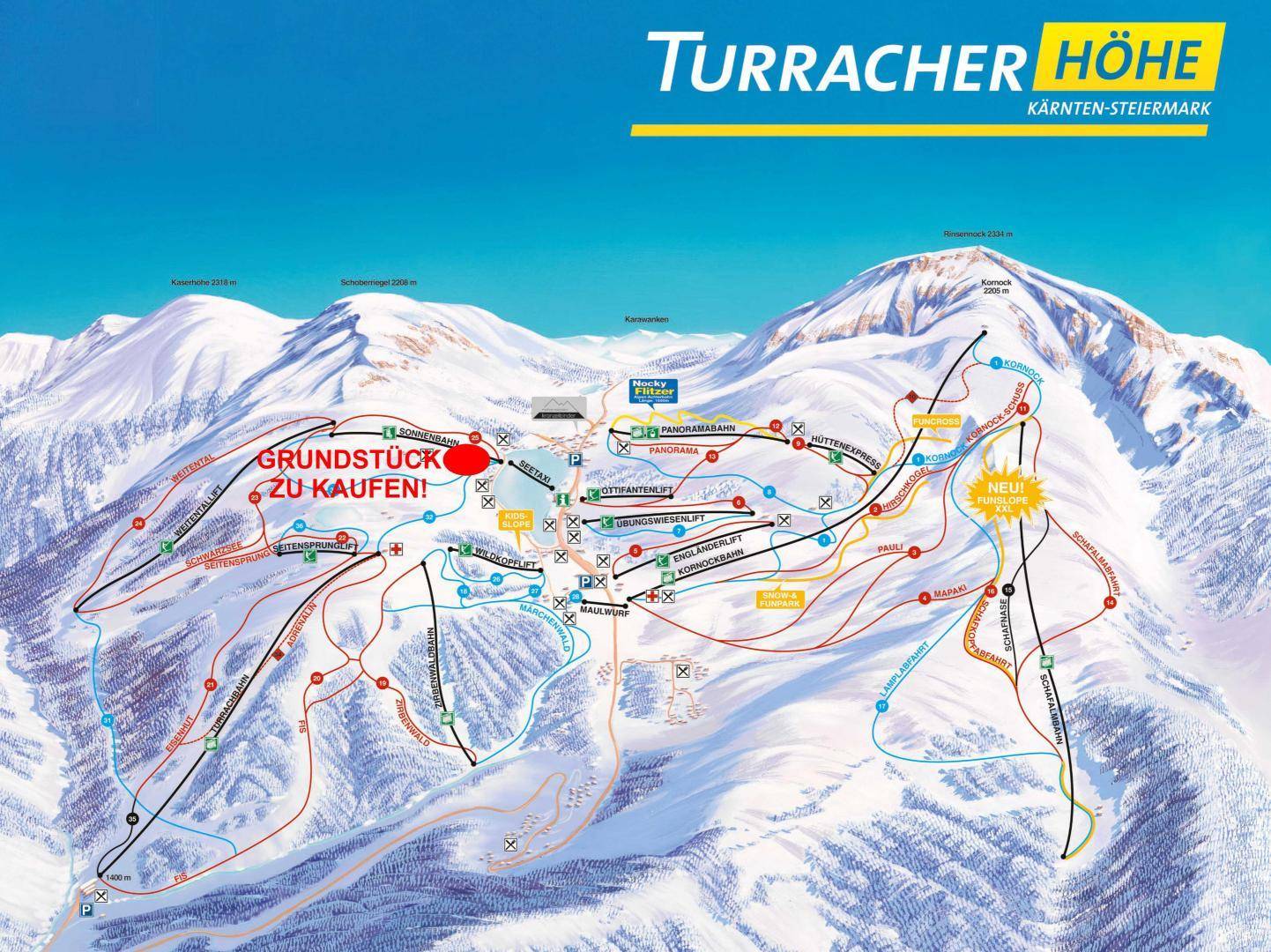 Winterinfrastruktur mit Lage des Kaufgrundstückes