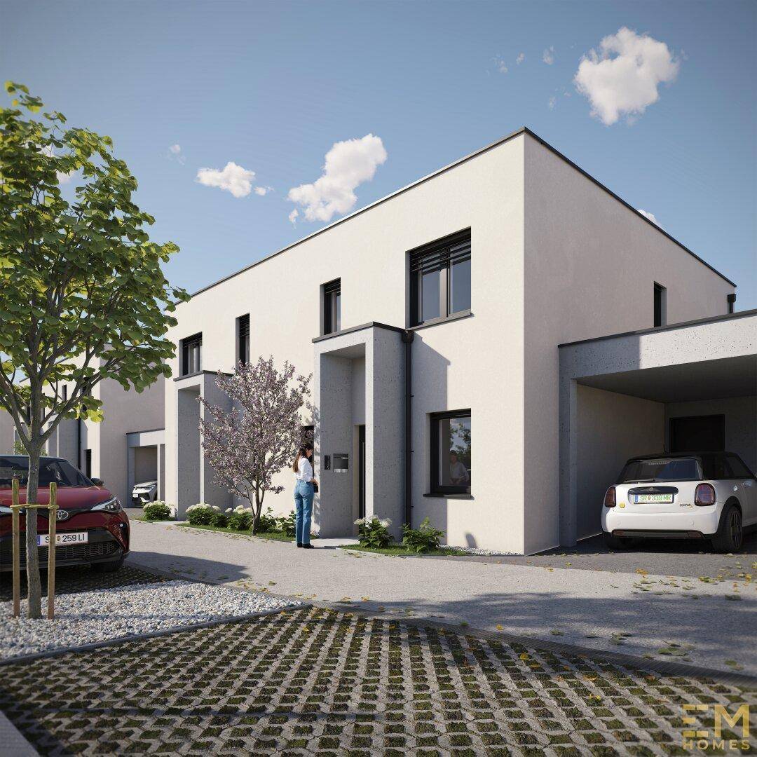 Top 3: Baubeginn bereits erfolgt! Schlüsselfertige Doppelhaushälfte mit 5 Zimmern, Carport, Terrasse, Eigengarten! - Ansicht 2