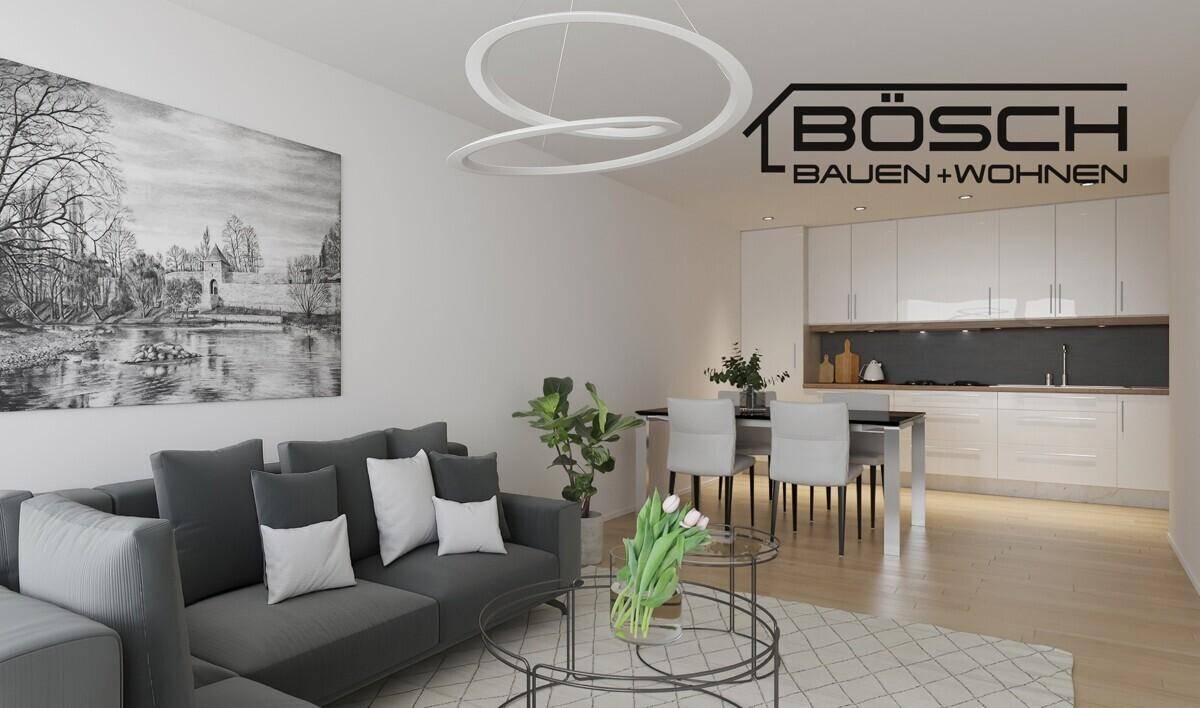 Wohnzimmer mit Logo 2 Fährstraße 32