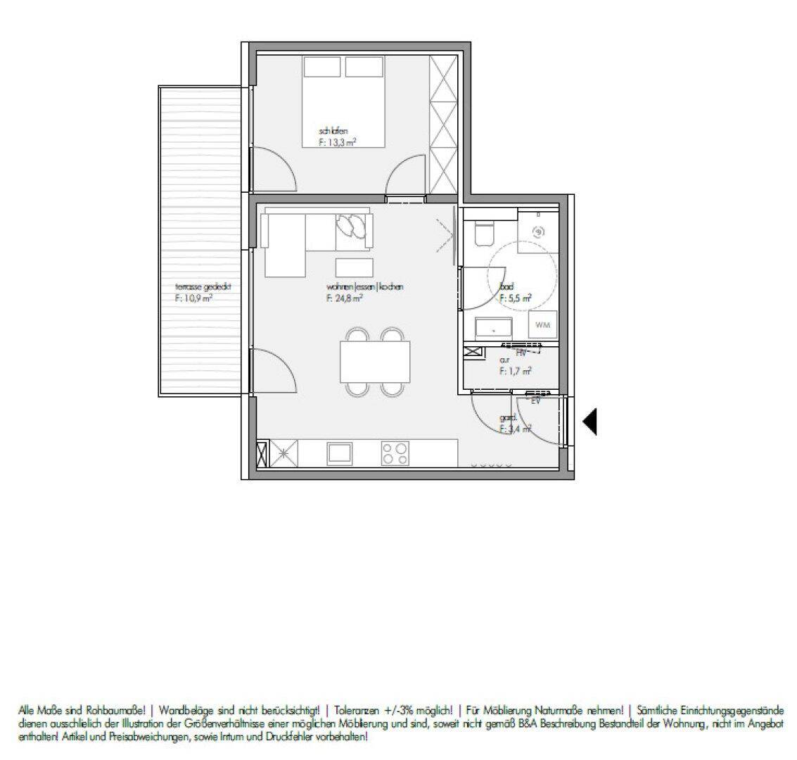 Grundrissplan Top 06 im 2. OG