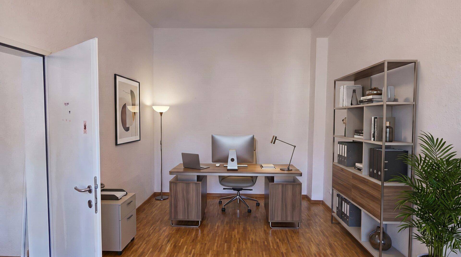 Einrichtungsvorschlag Büro (KI-generiert)