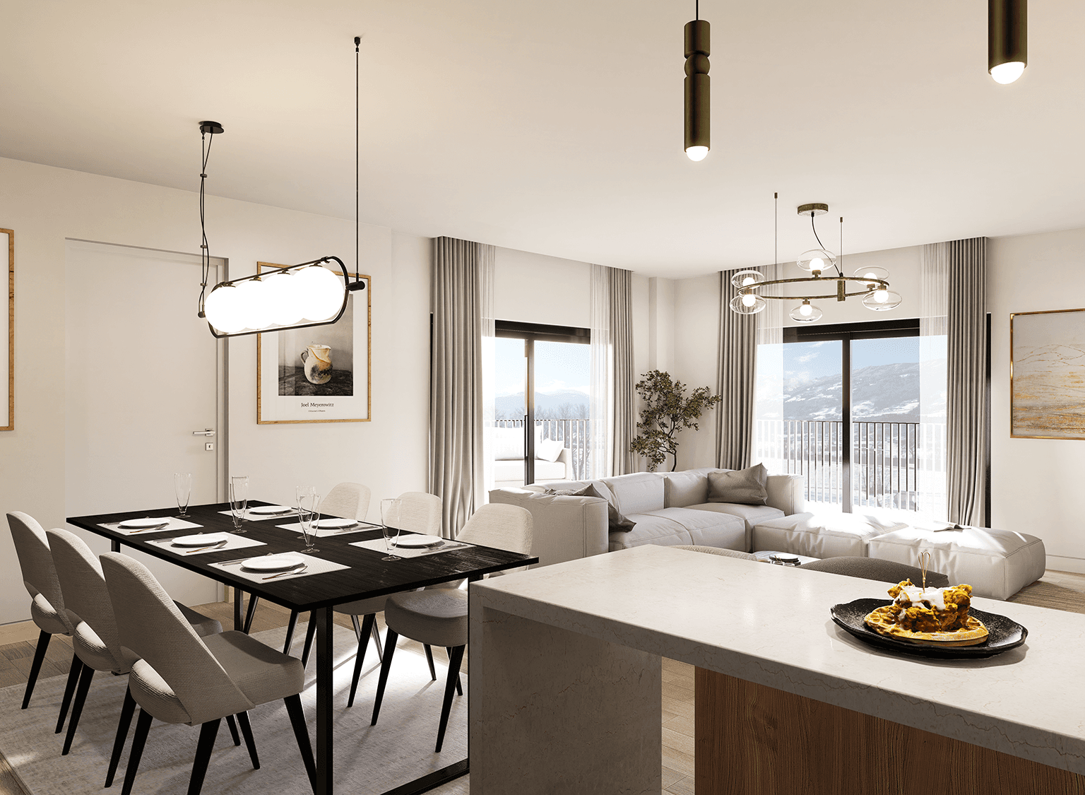 Wohn_Essbereich_Rendering