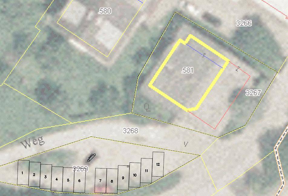 Plan Lage Gebäude und Parkplätze