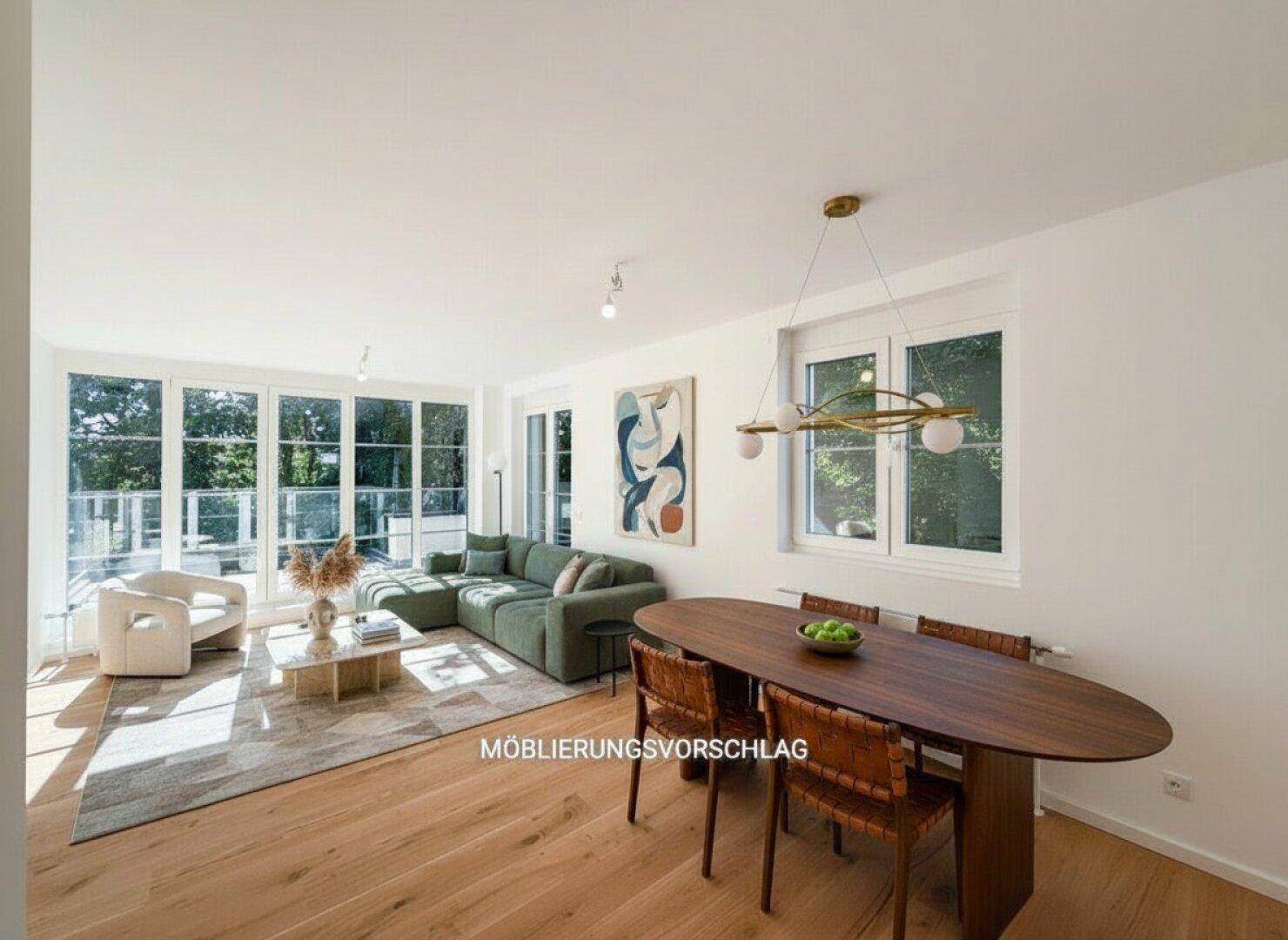 WOHNATELIER SIEVERING - Klimatisierte 5-Zimmer-Maisonette mit großzügigen Terrassen &amp; inkl. Garagenplatz - Ansicht 3