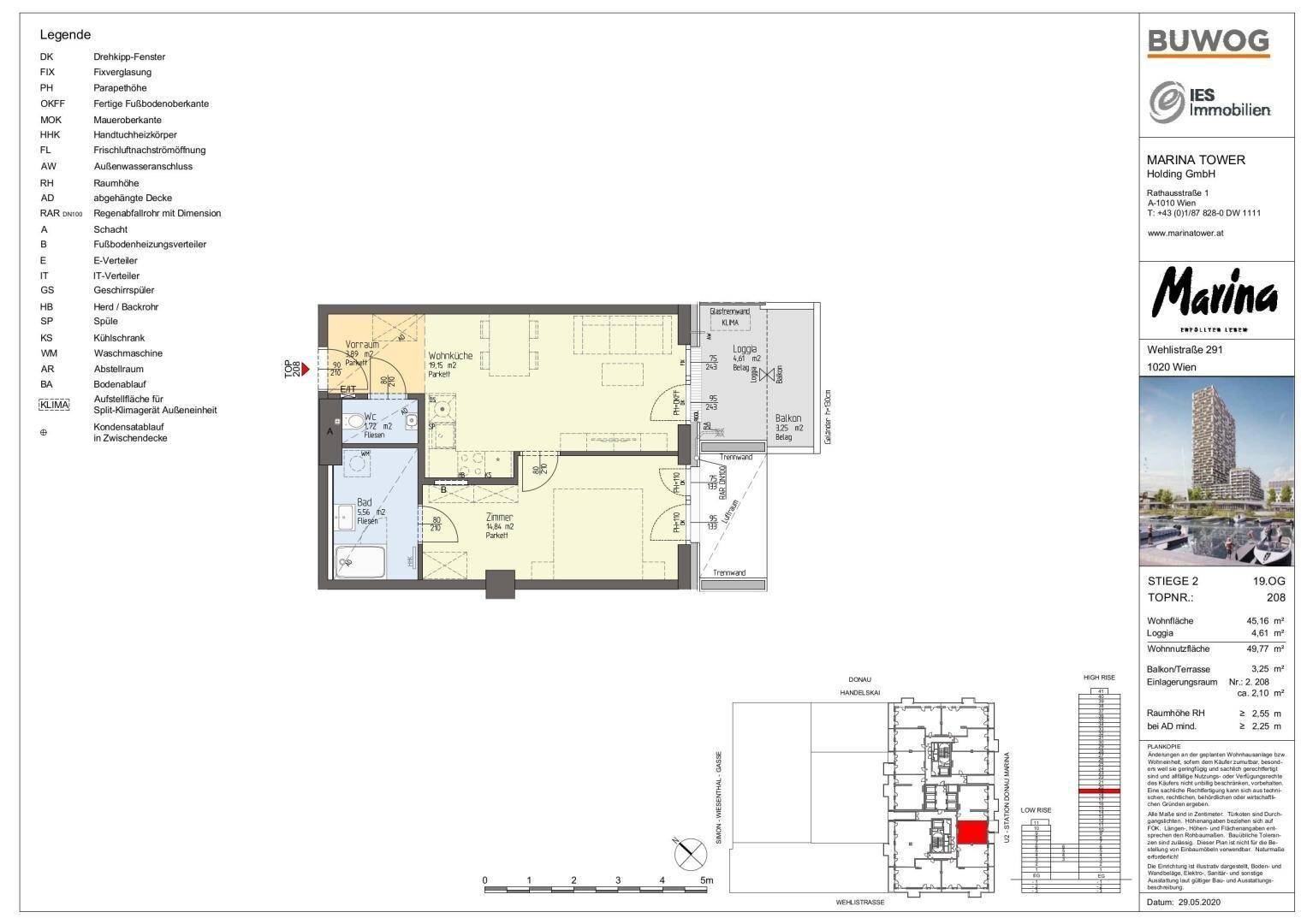 Detaillierter Grundriss einer Wohnung mit Balkon und klarer Raumaufteilung.