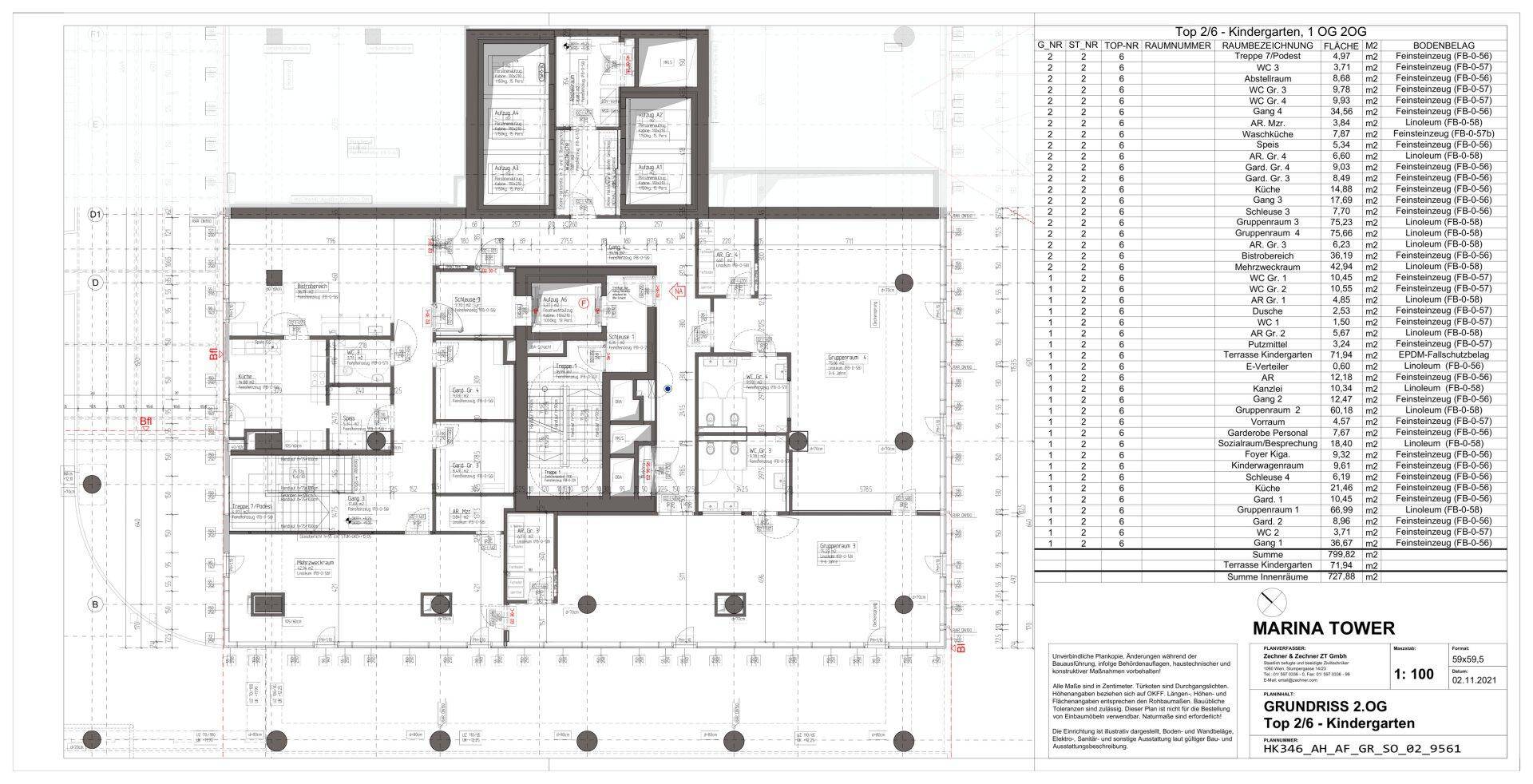 Übersichtlicher Grundriss eines Geschosses mit Raumaufteilung und technischen Details.