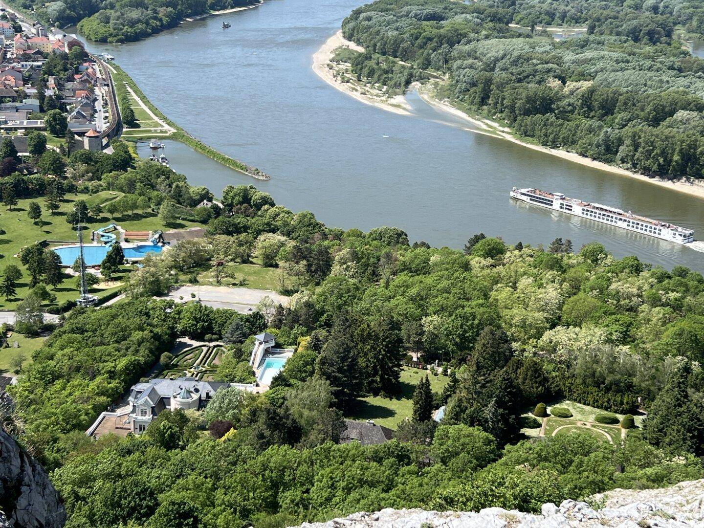 der Blick auf die Donau