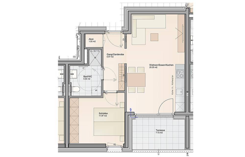 Baustart fixiert! Klar aufgeteilte 2-Zimmer Dachgeschosswohnung - Więcej