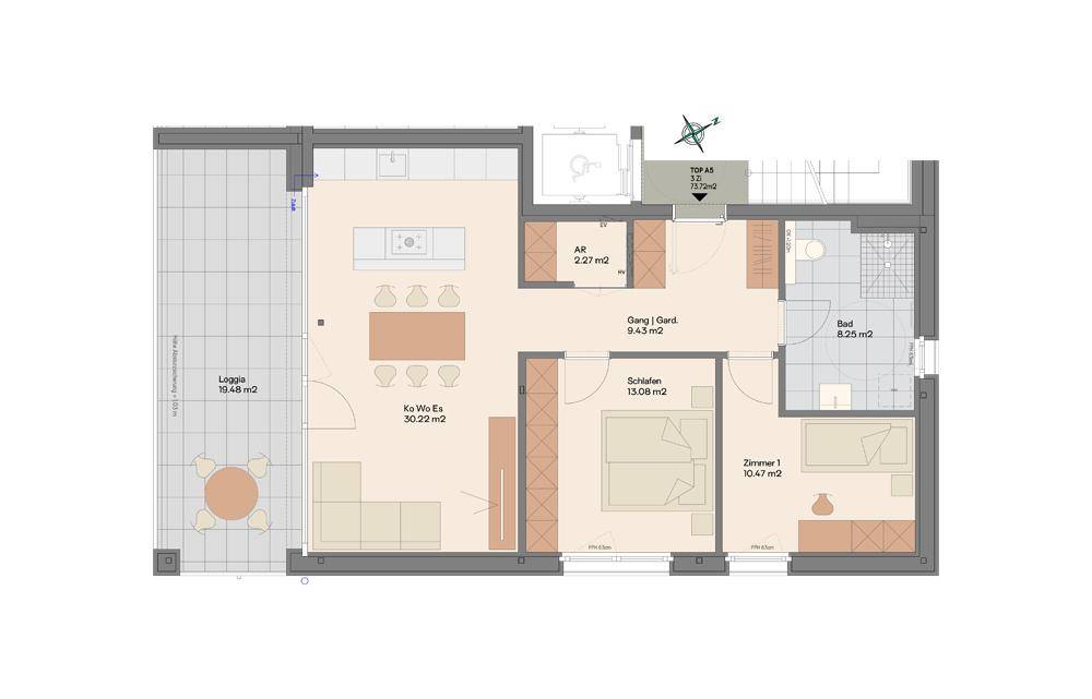 Den Bergen so nah: 3-Zimmer Traumwohnung mit Terrasse (Top A5) - Mehr