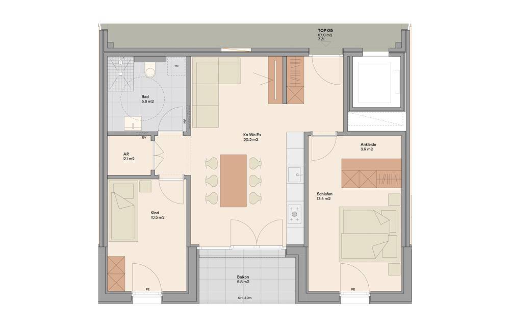 3-Zimmer Terrassenwohnung (Top 05) - Altro