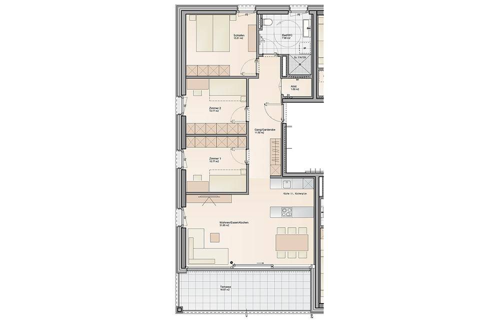 Baustart fixiert! Große 3-Zimmer Terrassenwohnung - Więcej