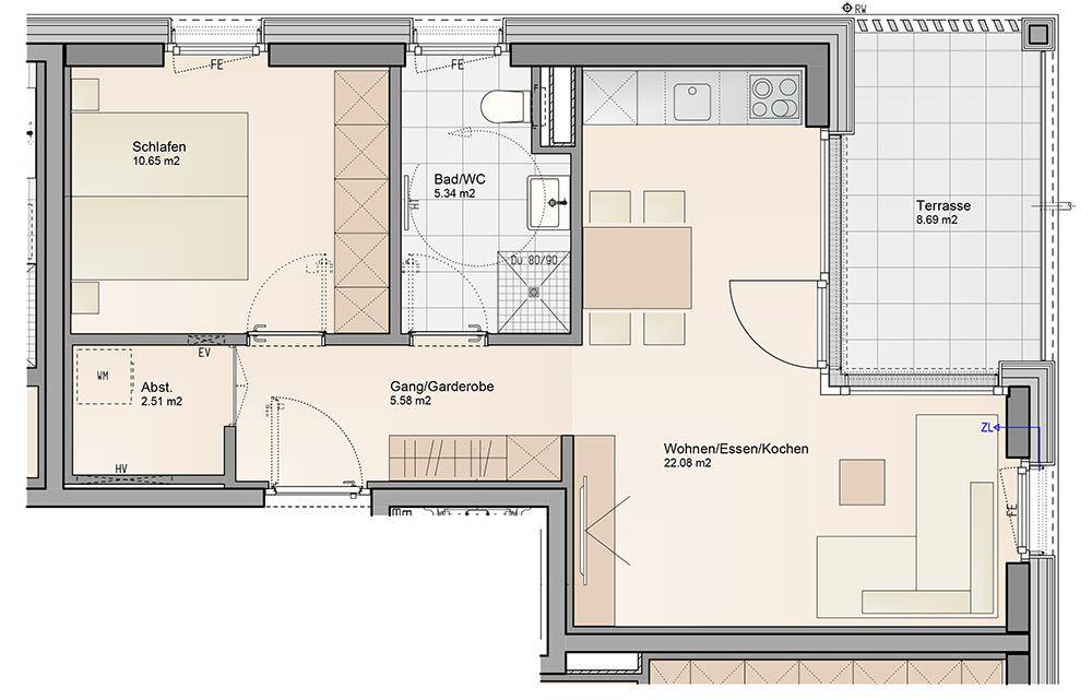 Moderne 2-Zimmer Terrassenwohnung (Top C06) - Więcej