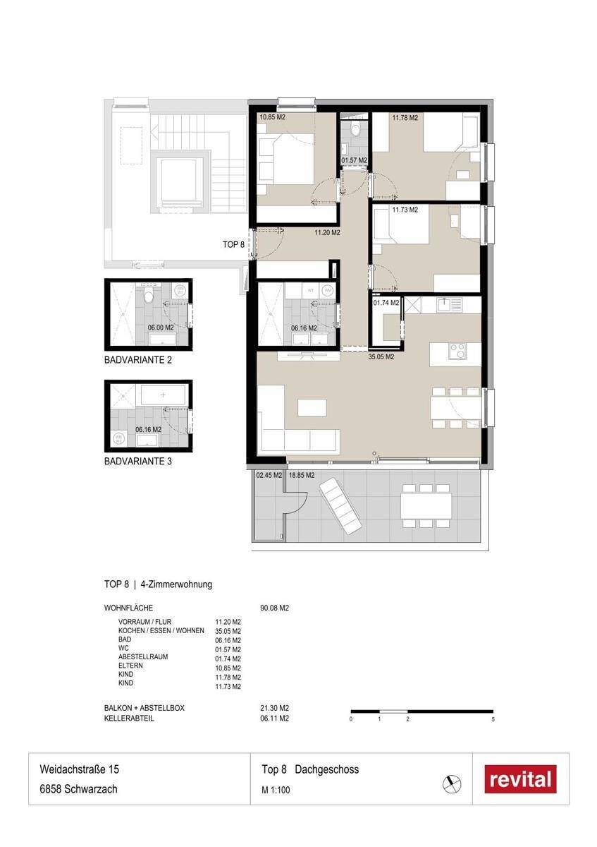 Grundriss Top W 8
