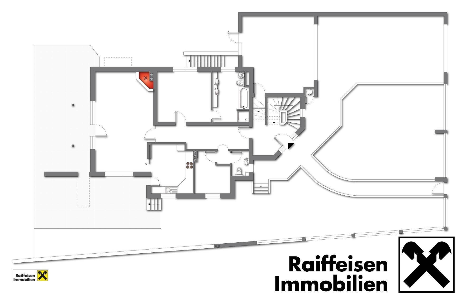 Schematische Darstellung: Erdgeschoss