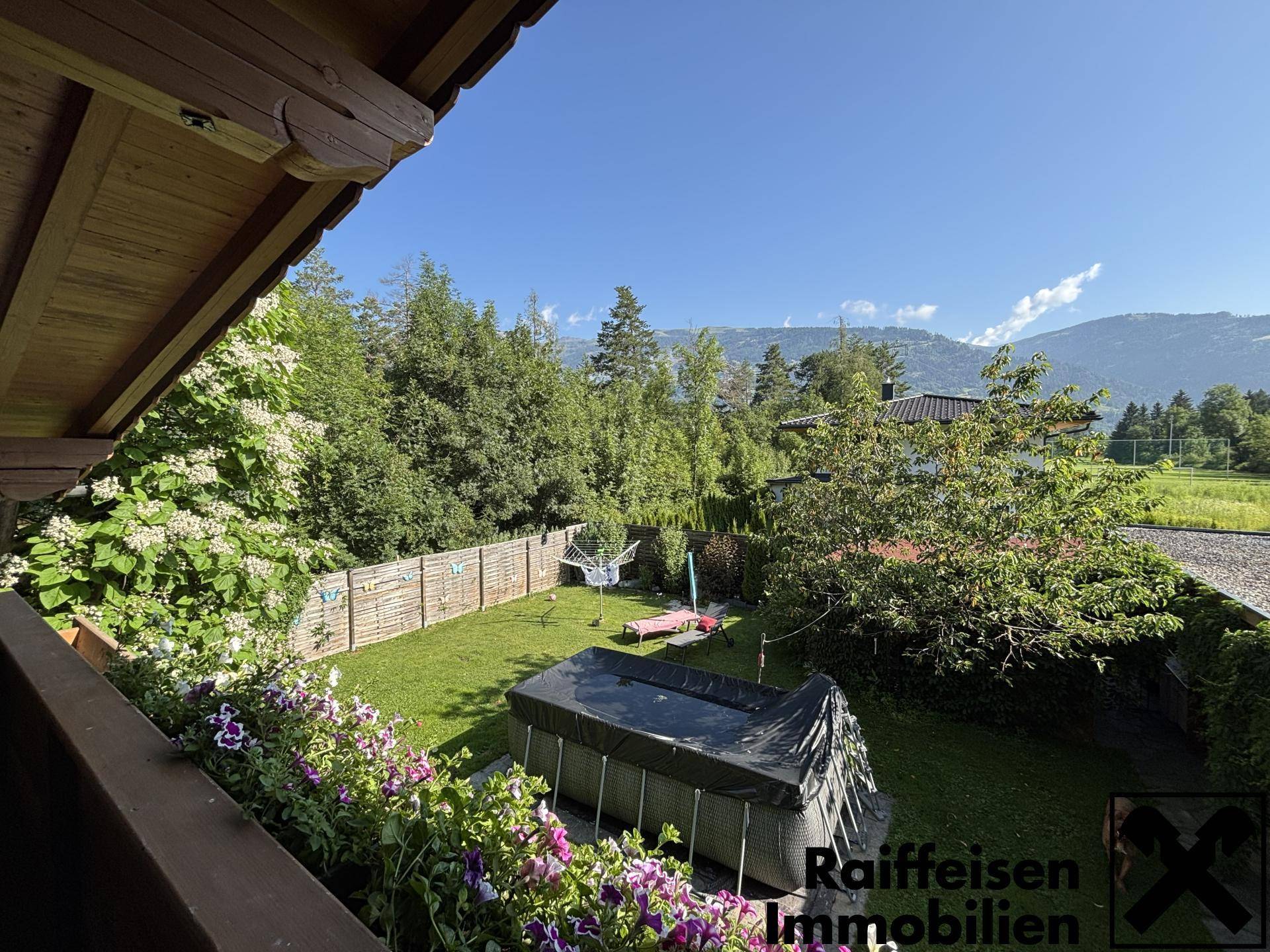 Ausblick Richtung Garten im Norden
