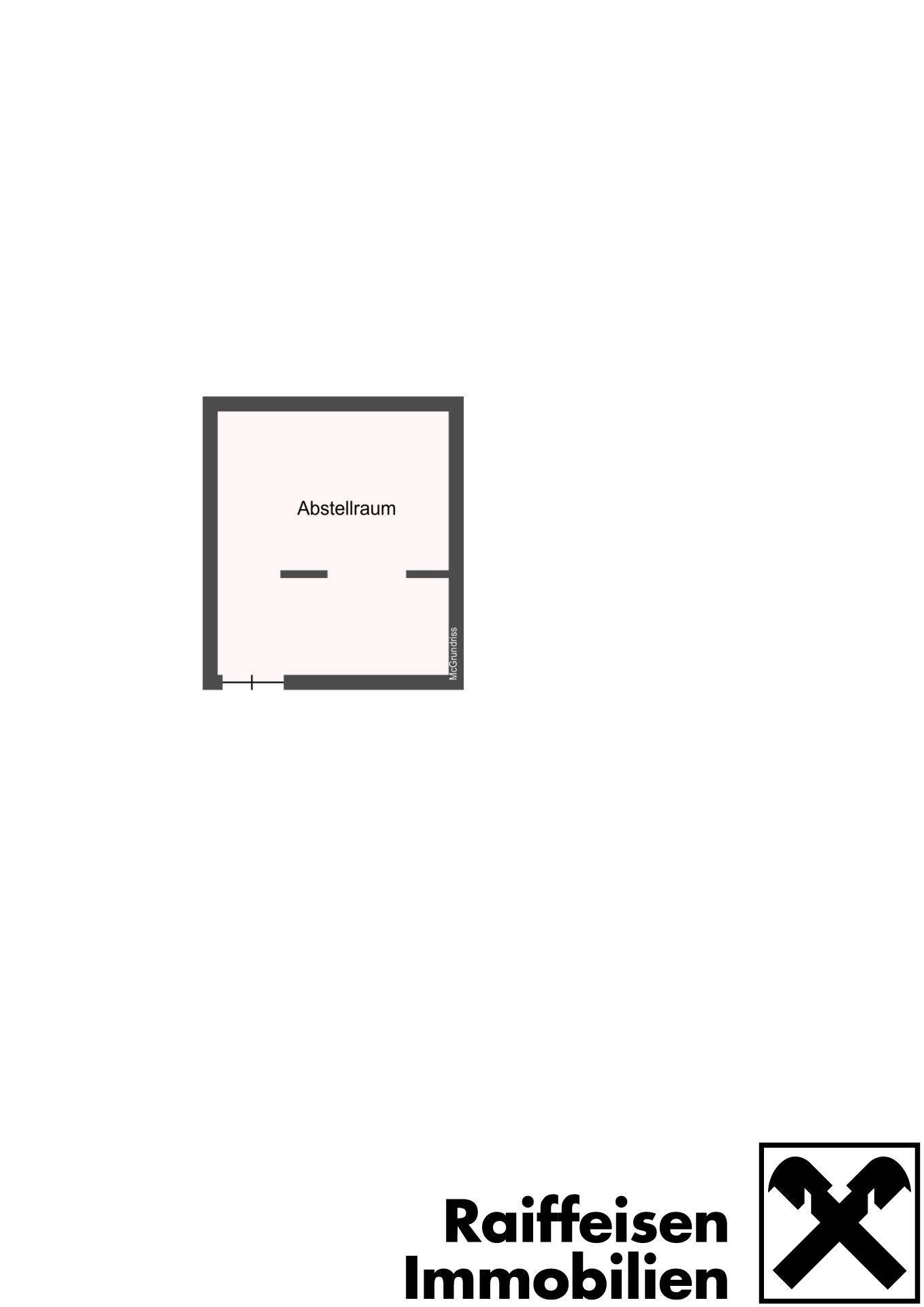 Grundriss eines separaten Abstellraums.