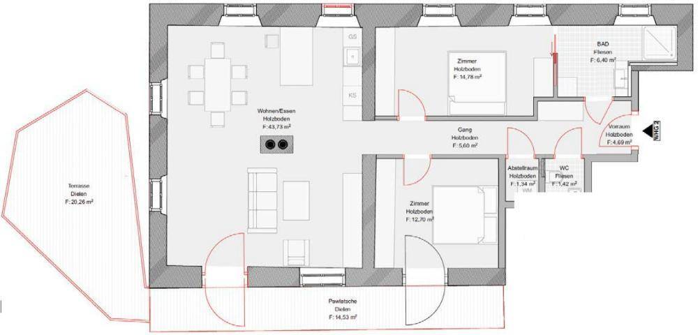 Obergeschoss 90,66m²