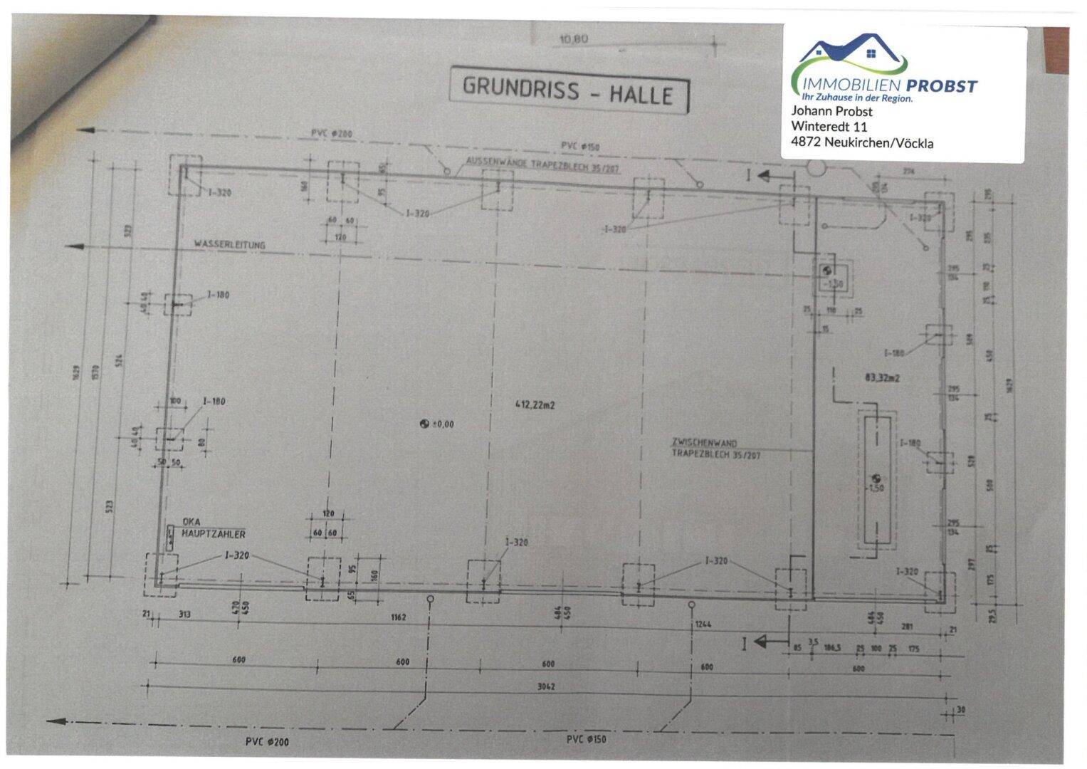 Plan Lagerhalle, Immobilien Probst