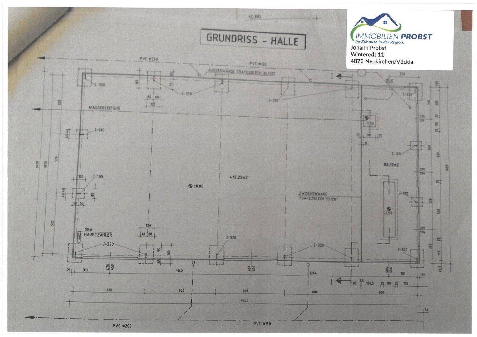 Plan Gewerbehalle