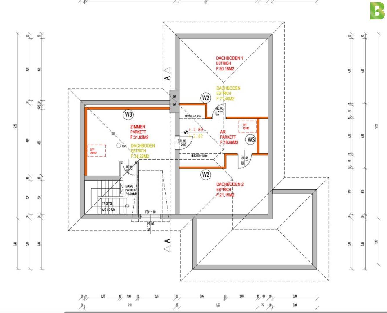 Grundriss Dachgeschoss