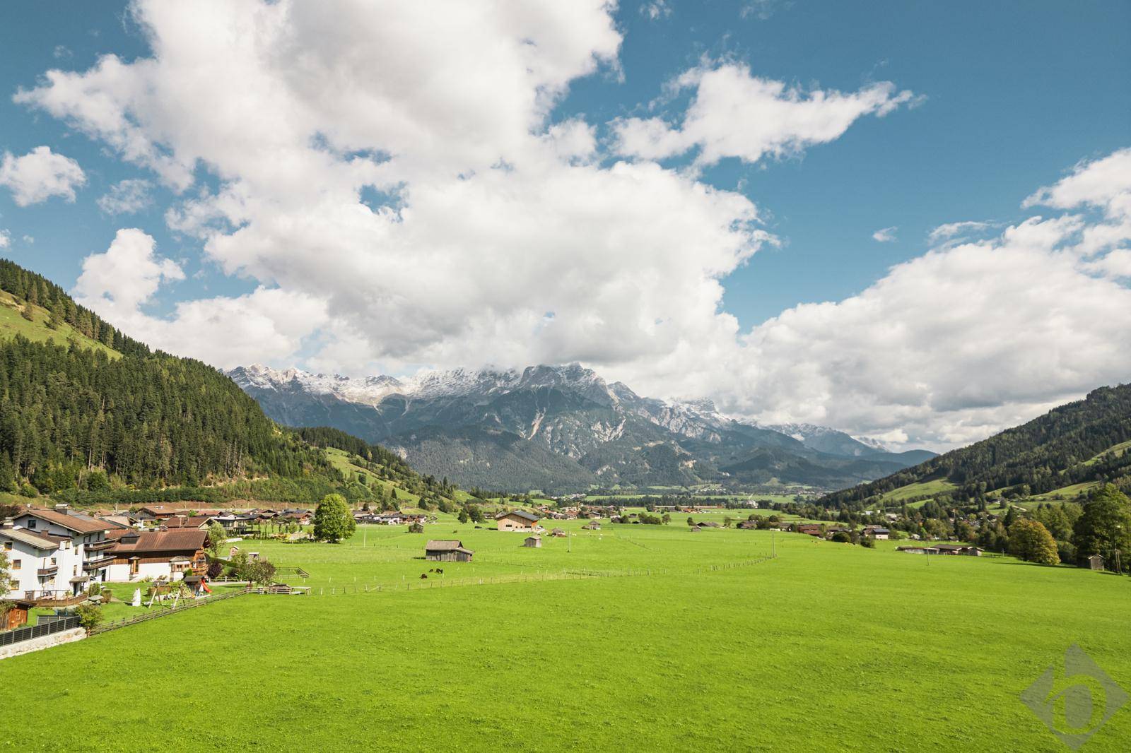 Aussicht vom Balkon in Richtung Osten