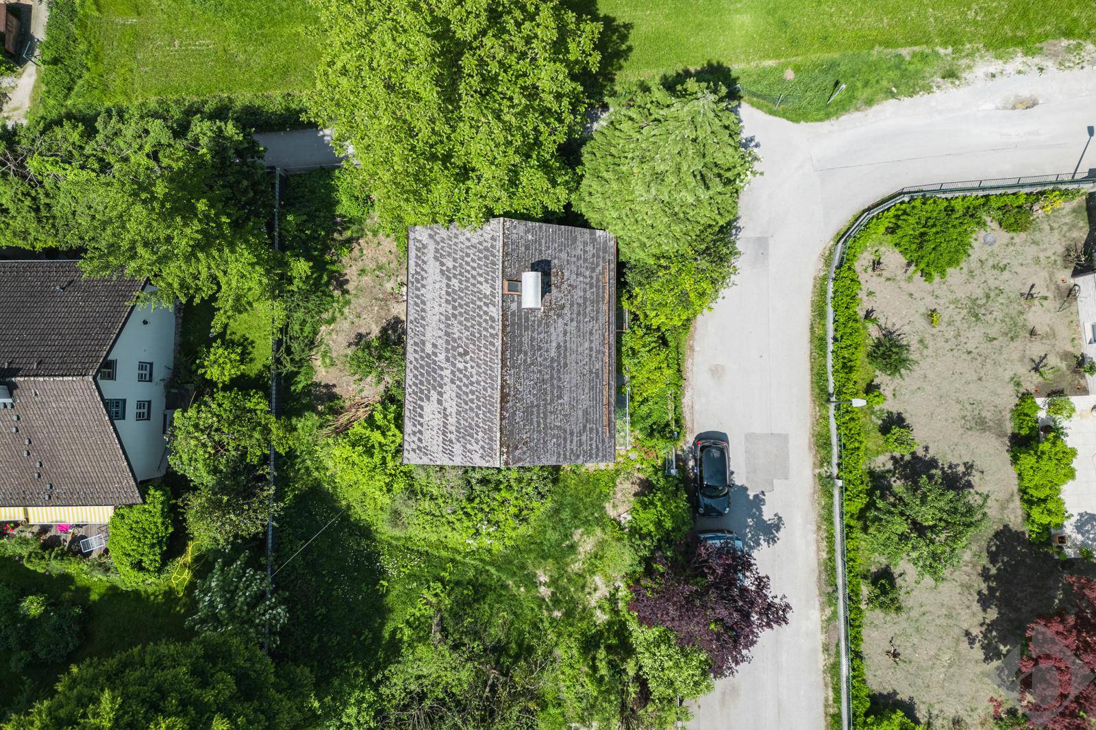 Blick auf das Grundstück