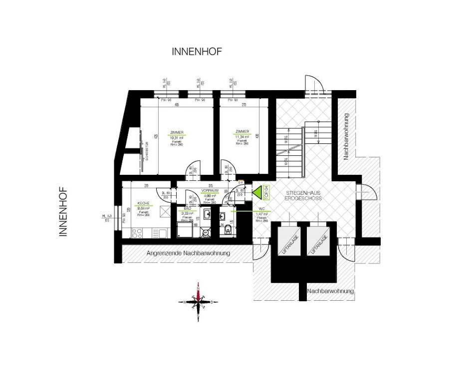 Erstbezug: Sanierter 2 ZIMMER-NEUBAU + extra Küche neu möbliert + neue Sanitäranlagen (Bad + WC)! - Ansicht 4