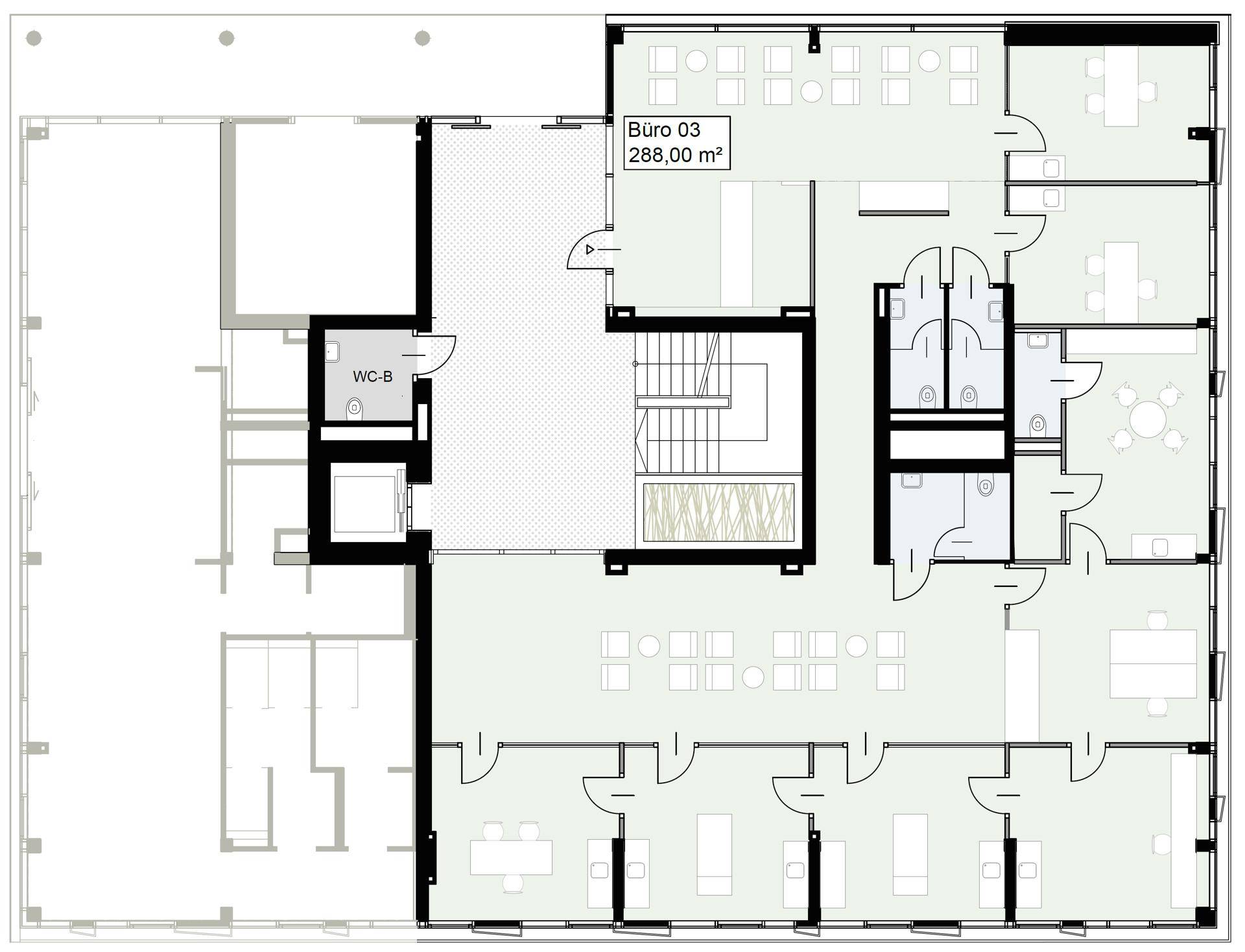 Grundriss Regelgeschoss 288m2