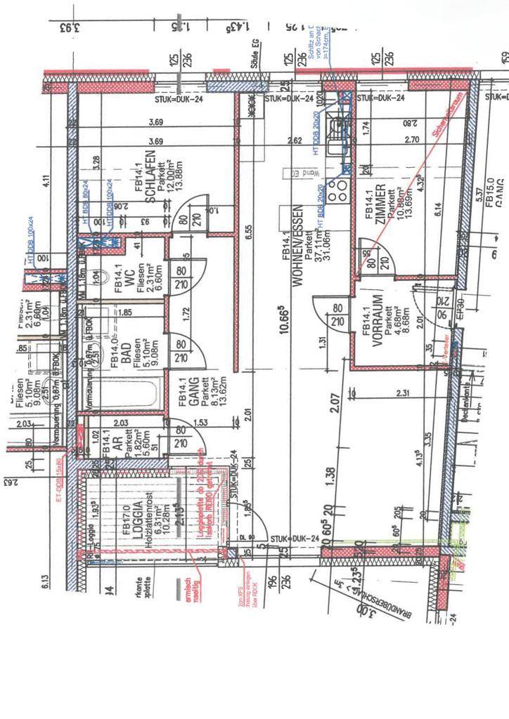 Grundrisspläne_LindengasseTop42,46,50,54