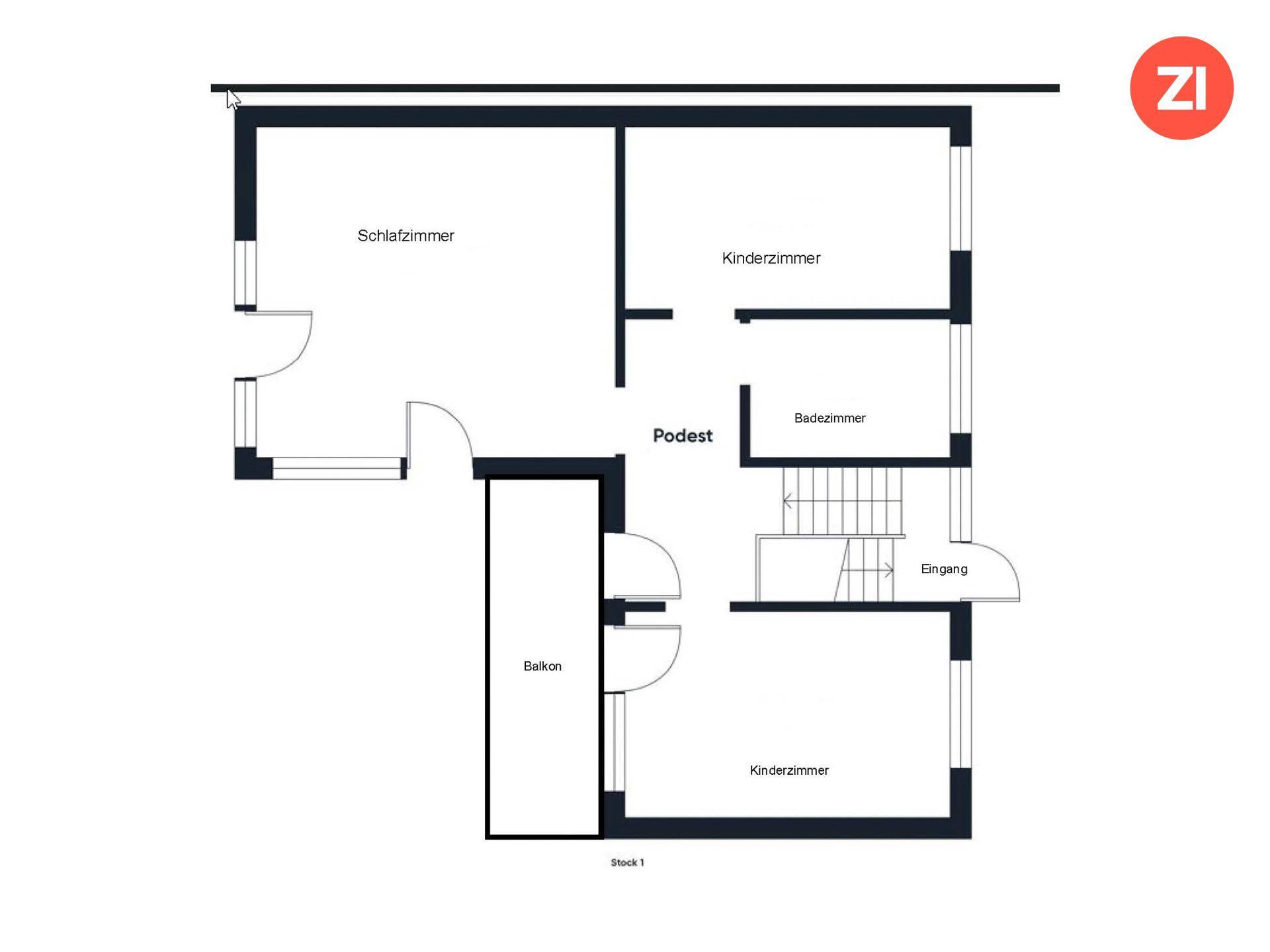 Plan Obergeschoß