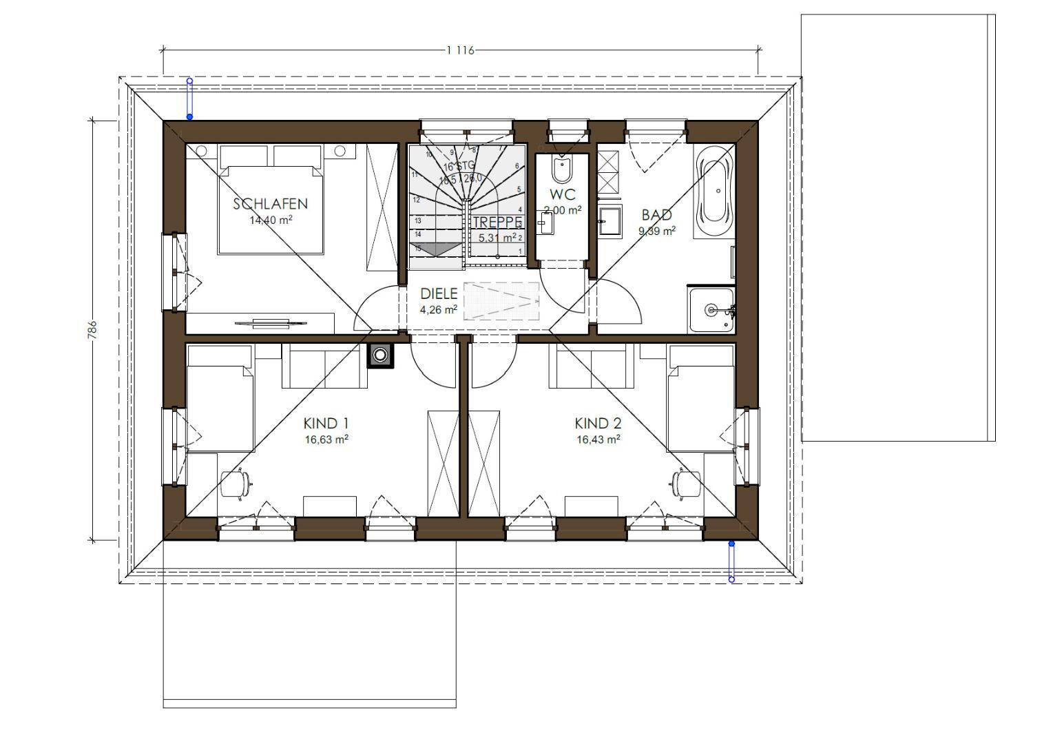 ENTWURF_KlimaGEN W 126_Grundriss OG