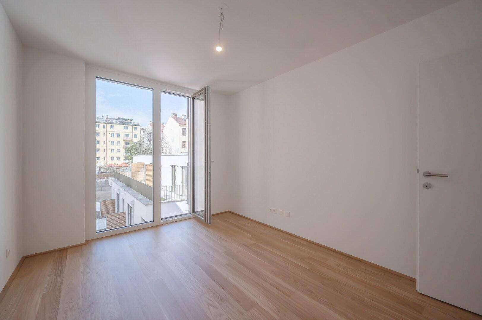 Schlafzimmer mit Gartenweitblick