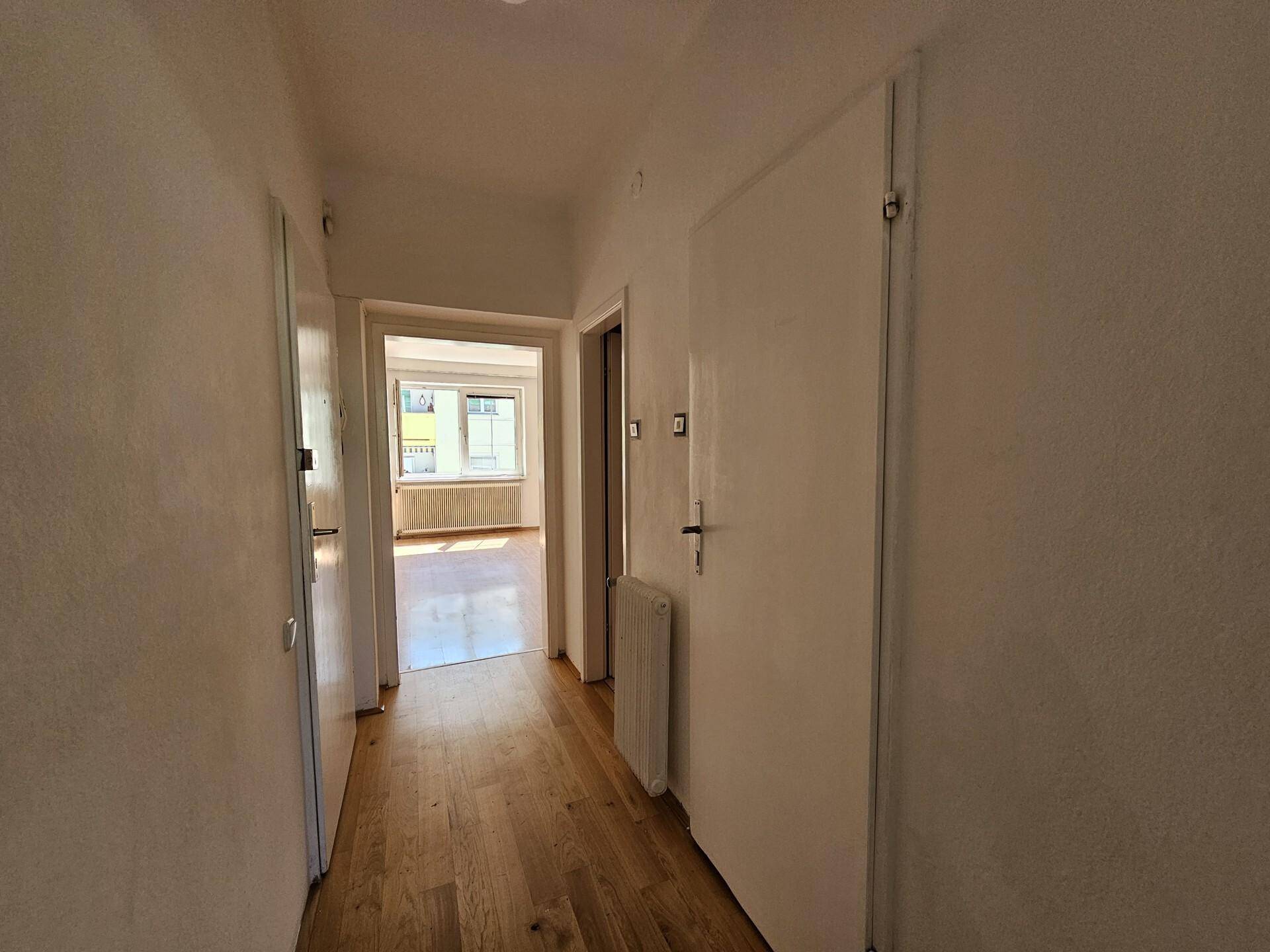Vorzimmer Blick zum Wohnzimmer