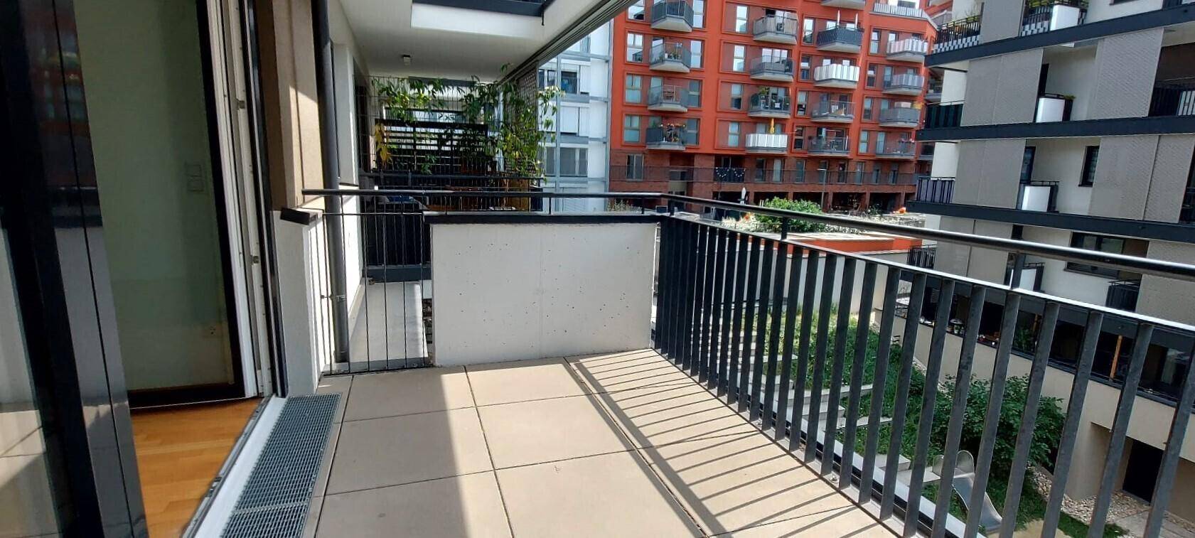 Balkon mit Schiebelementen