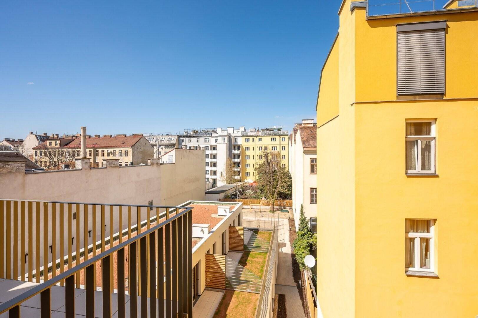 Schlafzimmer mit Gartenweitblick