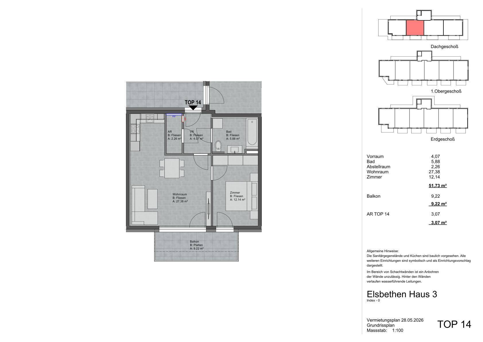 Erstbezug: Sonnige 2-Zimmer-Dachgeschoß-Wohnung in Elsbethen - Widok 6