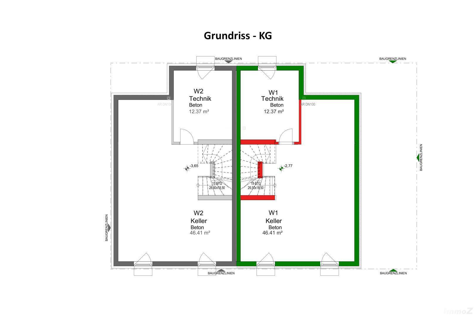 Grundriss W1 - KG