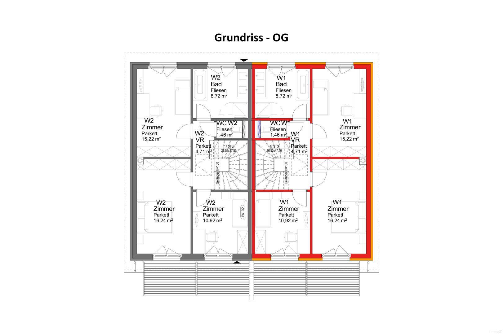 Grundriss W1 - OG