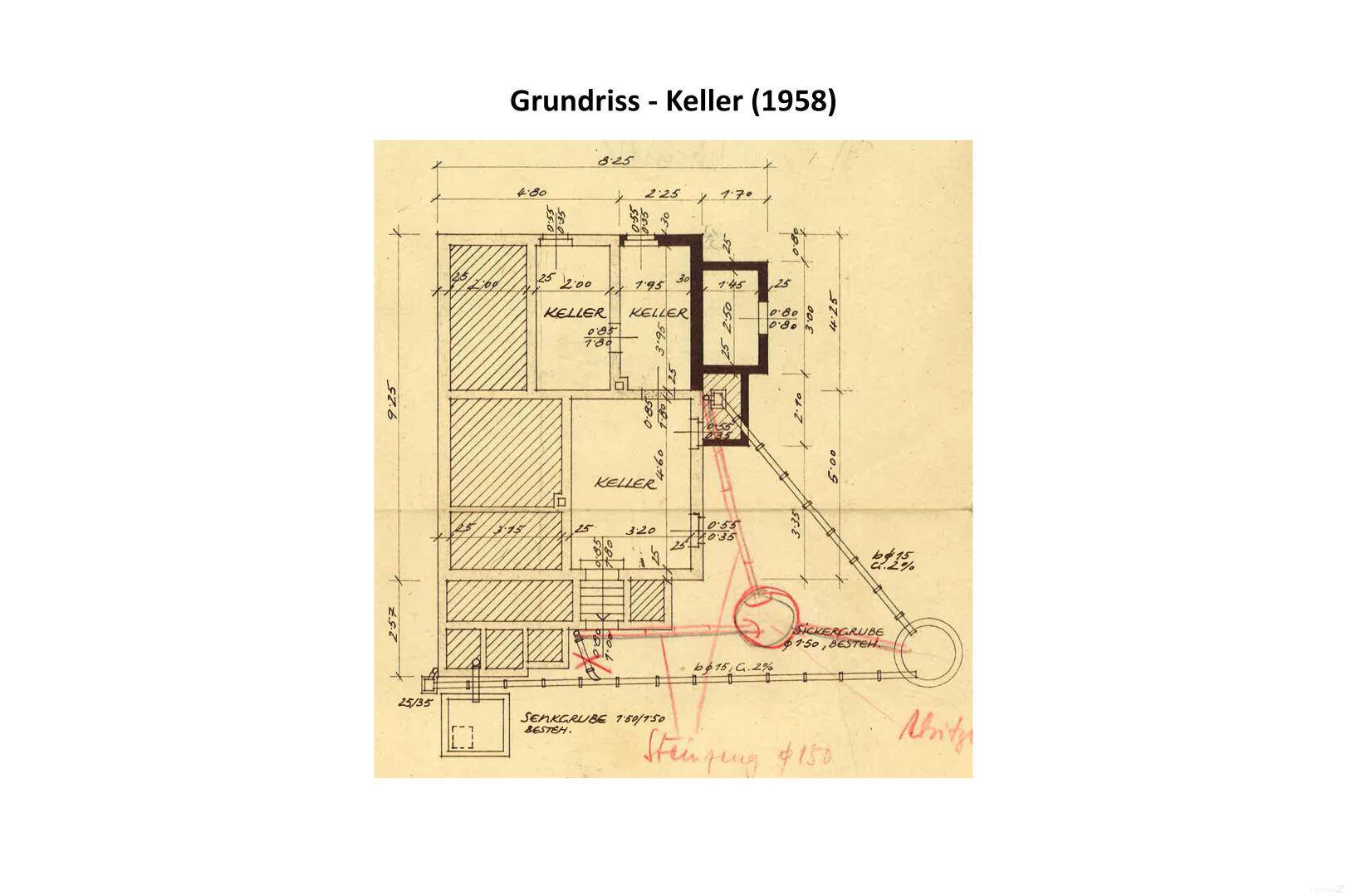 Grundriss - Keller 1958