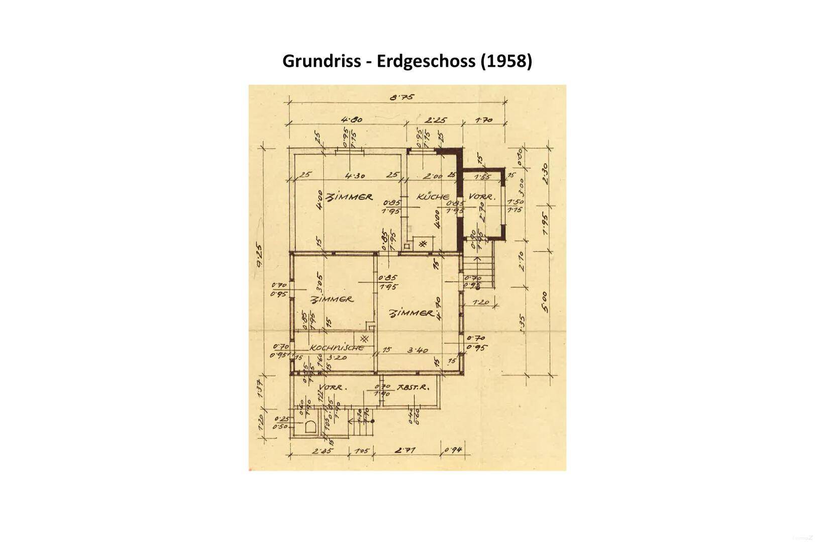 Grundriss - Erdgeschoss 1958