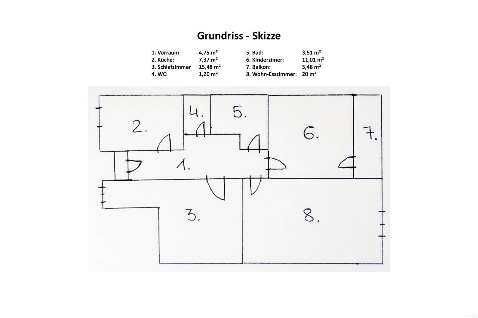 Grundriss - Skizze Quer